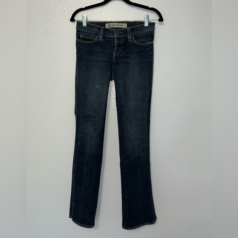 Ultra Low Rise Dark Blue Bootcut Jeans